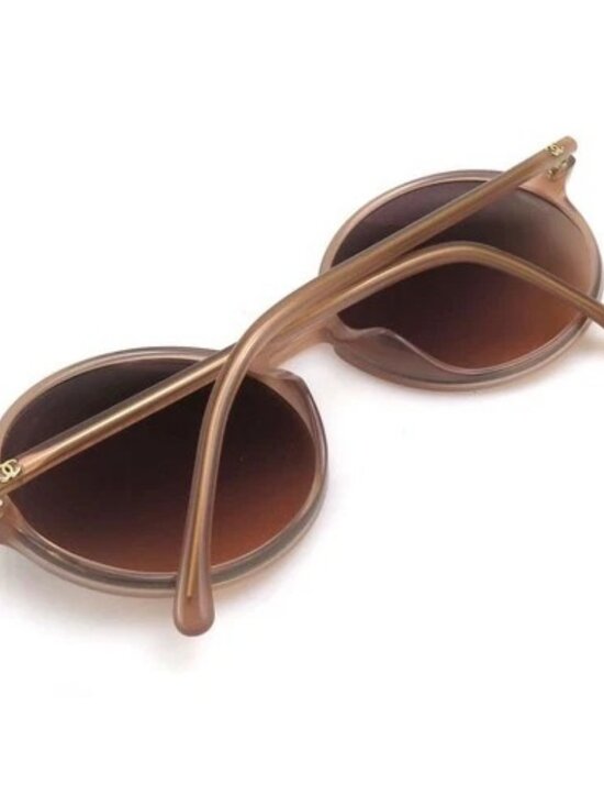 Auth CHANEL CC Logo Sunglasses Beige Plastic - 56541a main image 8